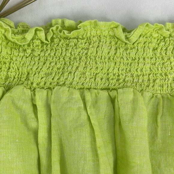 Cynthia Rowley Lime Green Linen Skirt - Picture 3 of 5